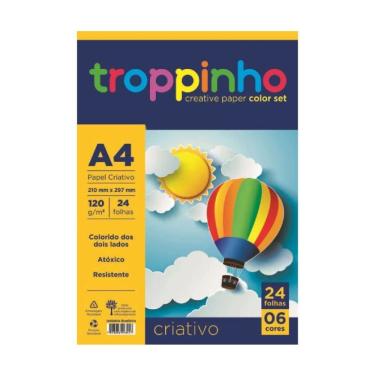 Imagem de Papel Criativo Troppinho Color 120gr C/24 Fls 6 Cores Ref 8457