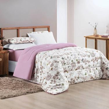 Imagem de Kit Edredom Grace Queen 01 Peça 100% Algodão Dupla Face Extra Macio Estampado - Butterfly Borboleta