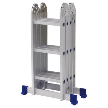 Imagem de Escada Articulada 4x3 Com Plataforma Em Alumínio Mor
