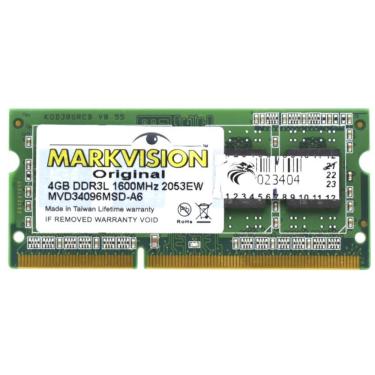 Imagem de Memoria Notebook Ddr3l 4gb Pc1600 Markvision Mvd34096msd A6