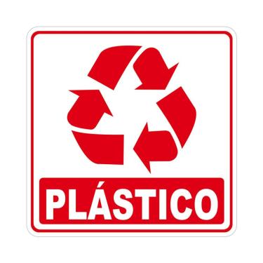 Imagem de Adesivo Lixo Reciclavel 10cmx10cm Nome Do Desenho Plástico