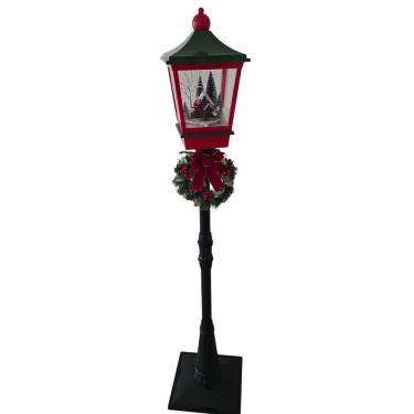 Imagem de Poste Lanterna Natal - Gangorra - Neve - Movimentos - Bivolt 1.85m