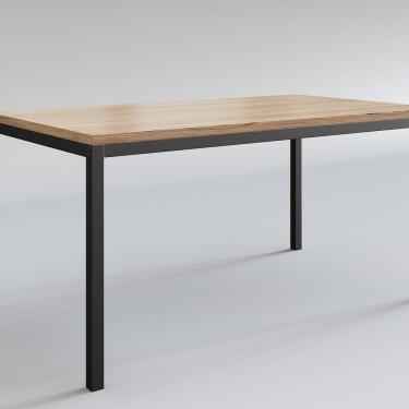 Imagem de Mesa Para Sala De Jantar Estilo Industrial Soul Preto Amadeirado