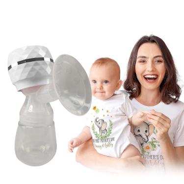 Imagem de Bomba De Tirar Leite Materno Extratora Mamadeira Bateria Eletrica Recarregavel Usb Amamentação Massagem Portatil