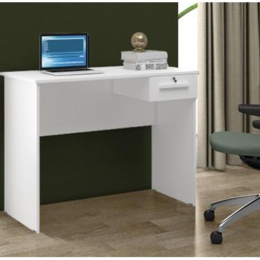Imagem de Escrivaninha Mesa Com Gaveta Hanna 105cm X 80cm Branco