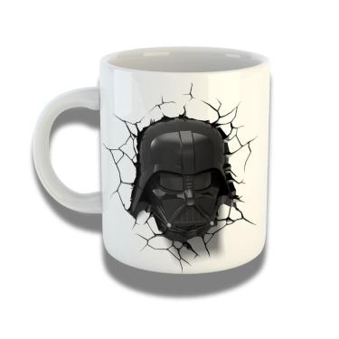 Imagem de Caneca De Porcelana 325ml Com Design 3d Exclusivo Darth Vader