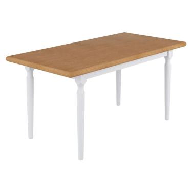 Imagem de Mesa De Jantar Retangular 6 Lugares 160cm Multimóveis Cr50111 Branco-natural