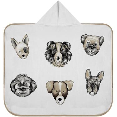 Imagem de Toalha Baby C- Capuz Tecebem Estampada Kinder Agnes 70cmx90cm Bege