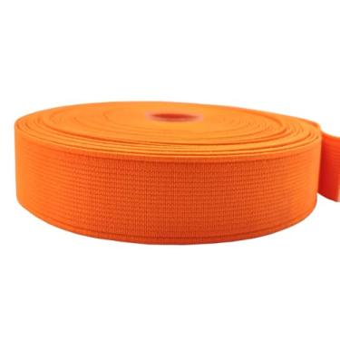 Imagem de Faixas elásticas de 9,5 cm (3/10.2 cm), alça elástica de 10 metros para costura de calças de cintura (laranja, 132031)