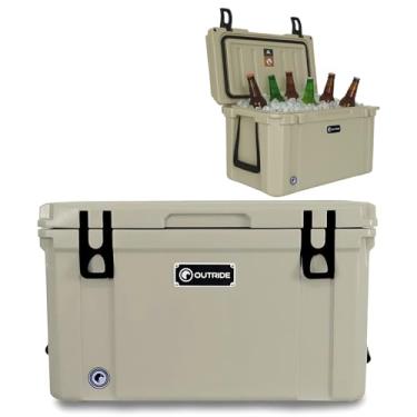 Imagem de Cooler OUTRIDE 45 Litros Pro Series Com Alça Flexíel Para Transporte, Caixa Térmica 45 Lt Indestrutível, Para Praia, Camping e Uso Cotidiano (Desert)