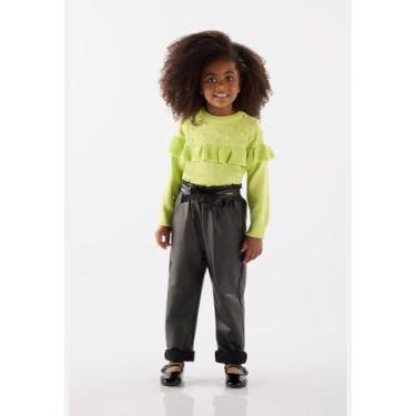 Imagem de Calça Infantil Clochard em Cirrê Peluciado Up Baby, Preto, 1