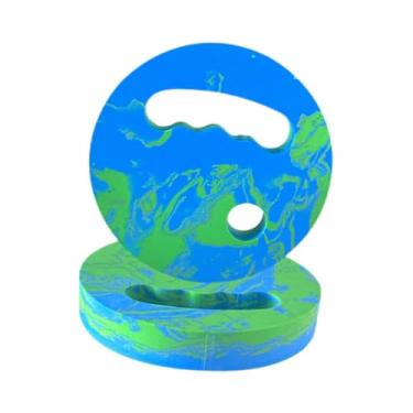 Imagem de menolana Discos de exercícios aquáticos de espuma EVA, flutuabilidade portátil, fácil de segurar, prancha de natação subaquática compacta e resistente para, Azul Verde