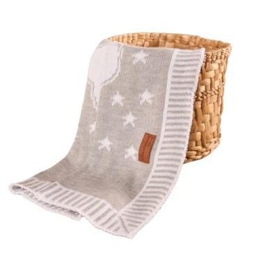 Imagem de Manta Bebe Menina Menino Cobertor Bebê Antialergico Tricô (Cobertor Tricot Cinza)