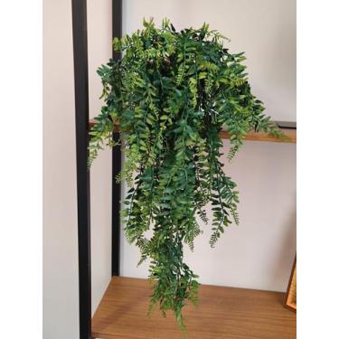 Imagem de Arranjo com vaso planta folhagem verde pendentes trepadeiras folhas ar