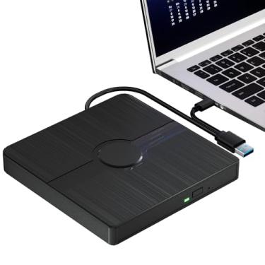 Imagem de Unidade Blu-Ray externa, leitor de BD com capacidade de leitura/gravação, leitor de Blu-ray portátil com USB 3.0 e gravador de CD/DVD tipo C, unidade Blu-ray 3D compatível com Win10 e Mac OS, Drive