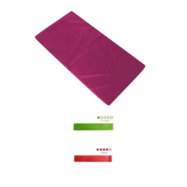 Imagem de Colchonete Rosa+Mini Bands Faixas Elásticas Super Leve Forte - 1 Fit