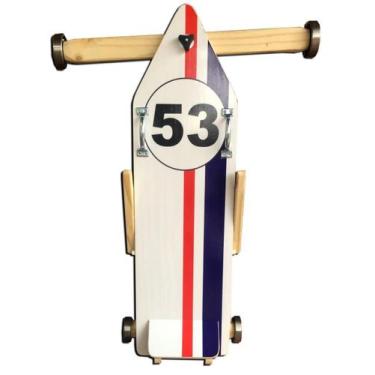Imagem de Carrinho De Rolimã Vintage Madeira Brinquedo Herbie 53 - Spezialle Imp