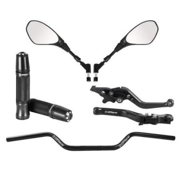 Imagem de Kit Guidão Punho Manete Espelho Modelo F800 Para Xre Tornado Bros Falc