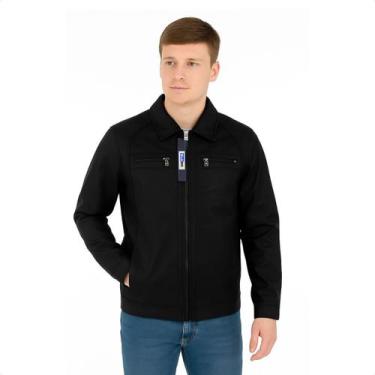 Imagem de Jaqueta de Couro Masculina com Gola Social Ziper Decorativo - WEBMS, P