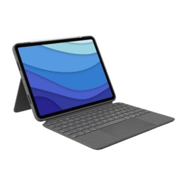Imagem de Capa com Teclado Logitech Combo Touch iPad Pro 11" (1ª, 2ª, 3ª e 4ª Geração), Teclado Retroiluminado Destacável com Suporte, Touchpad Click-Anywhere e Carregamento via Smart Connector - Cinza