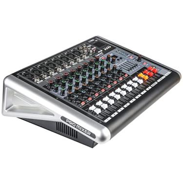 Imagem de MAD OWL Mixers Audio Mixer Amplificador De Potência 8 Canais 2 * 300 Watts Saída Placa Dj Com 16 Tipos Som Reverberação Dsp Para Alto-Falantes
