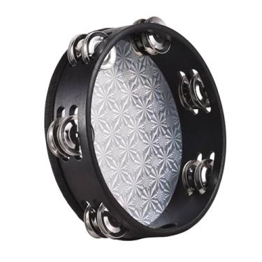 Imagem de LiebeWH Instrumento Musical de Metal de Metal de de Pandeiro Portátil para Festas de Canto de karaokê (8 polegadas)