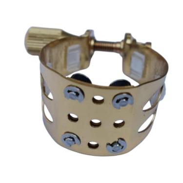 Imagem de MERIGLARE Fixador de abraçadeira para saxofone alto, peça de reparo para boquilha de saxofone alto, peça de reposição premium de alto desempenho com tampa