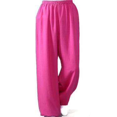 Imagem de Calças De Tai Chi Calças De Treinamento De Kung Fu Artes Marciais Chinesas Tai Chi Kung Fu Wing Chun Shaolin Yoga Knickerbockers Graciosas Calças De Treinamento De Perna Larga Solta, 08, 3XL