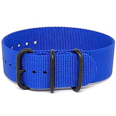 Imagem de Da Luca Pulseira de relógio militar de nylon balístico - azul (fivela PVD): 20 mm