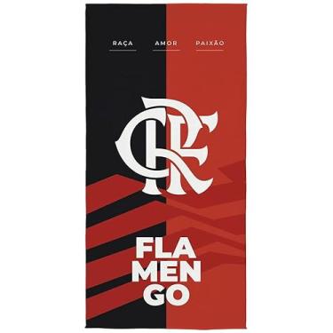 Imagem de Toalha Aveludada Transfer Flamengo 70 cm x 1,40 m Com 1 peça