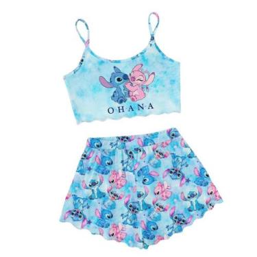 Imagem de Pijama Feminino Baby Doll Ondinha Verão - Aunika Moda Íntima Lingerie,