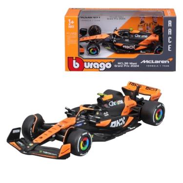 Imagem de Bburago 1/43 Scale Formula 1 McLaren F1 MCL38 Miami Grand Prix Collection - #4 Lando Norris