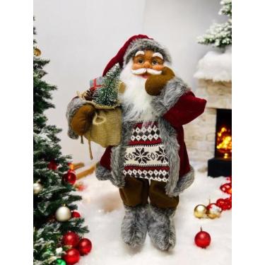 Imagem de Papai Noel Luxuoso Com Saco De Presentes 60cm - contempo