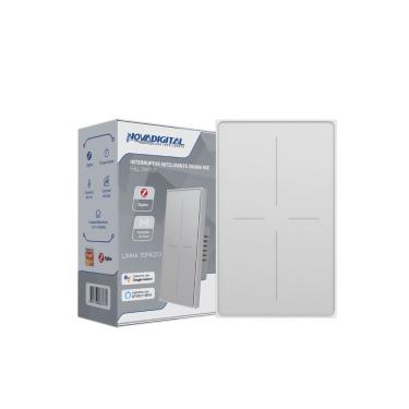 Imagem de Interruptor Inteligente Zigbee Linha Topázio 4 Botões BRANCO