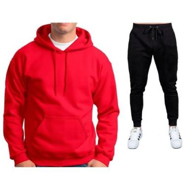 Imagem de Conjunto moletom - KESDEY SHOES, Vermelho, Preto, M