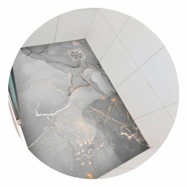 Imagem de Adesivo piso box Mármore Cinza Gold antiderrapante - 1,20 x 0,80 metro