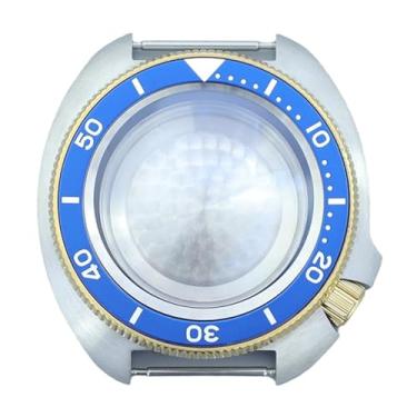 Imagem de FEIYASHI Caixa de relógio dourada PVD de aço inoxidável de luxo de 44 mm, moldura de alumínio, vidro de safira para peças de movimento NH35 NH34/36, NH35 NH34/36/38 Movimento + anel capítulo preto