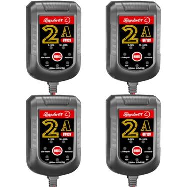 Imagem de Carregador de bateria LST 2A, mantenedor automático, 6 V, 12 V, carregador flutuante inteligente para carro, motocicleta, cortador de grama, trator, SLA, ATV, AGM, baterias de chumbo-ácido (pacote com