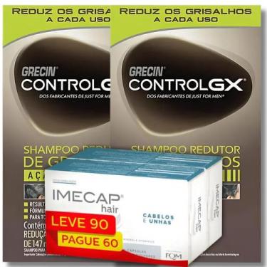 Imagem de Kit Capitar Shampoo 02 Unidades de Grecin Control GX Redutor de Grisal