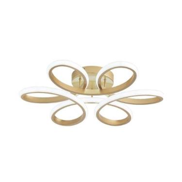 Imagem de Plafon Moderno Dourado 50cm Led 48W 3 em 1 Bivolt - Nitrolux