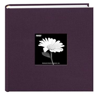 Imagem de Capa de moldura de tecido, álbum de fotos com 200 bolsos, comporta fotos 10 x 15 cm, roxo silvestre