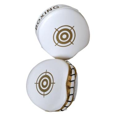 Imagem de Fenteer Luvas de boxe Punching Mitts, alvos de mão, respiráveis, leves e confortáveis, almofadas de soco, Dourado