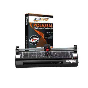 Imagem de Kit Plastificadora A3 com Refiladora + 100 Plásticos 110V - Marpax