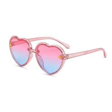 Imagem de SJBNCai Óculos De Sol Infantil Estilo Coração, Abelha Fofa, Moda Para Meninas 3 A 10 Anos, Proteção Uv400, Praia Atividades Ao Ar Livre
