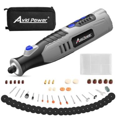 Imagem de Ferramenta rotativa AVID POWER Cordless 8V 2.0 Ah com 60 acessórios