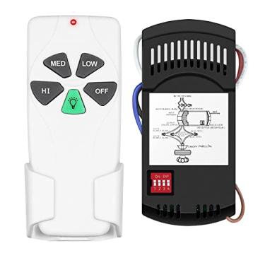 Imagem de Kit de controle remoto universal para ventilador de teto regulável, substituição para Harbor Breeze Hunter Hampton Bay Litex Kichler Allen + Roth Westinghouse Honeywell Ventiladores de teto FAN-28R