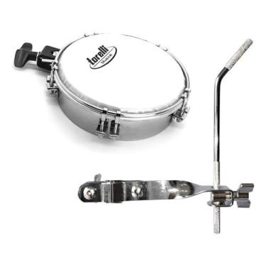 Imagem de Tamborim Com Clamp Tt409 E Suporte Para Percussão Ta422 - Torelli
