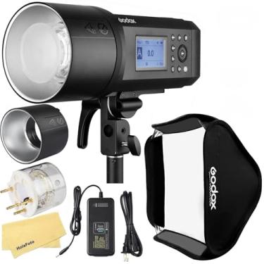 Imagem de GODOX Flash Ad600 Pro Para Câmeras Canon, Nikon, Sony, Fujifilm, Olympus E Panasonic, 600Ws Ttl Ambientes Externos Com Bateria De Íons Lítio + Refletor Padrão Ad-R6 Softbox 80 Cm X / 32"