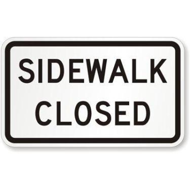 Imagem de Placa de metal SmartSign Scalewalk fechada 30x45 cm de alumínio