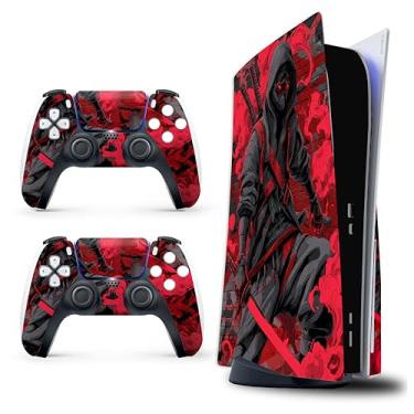 Imagem de Skin Sticker for Game Console 5 Cover - Ninja, Compatible with Both Disc Edition & Digital Edition (not Slim Ver) - 2 Controller Skins & Console Skin - No Bubble, Full Protection, Removable